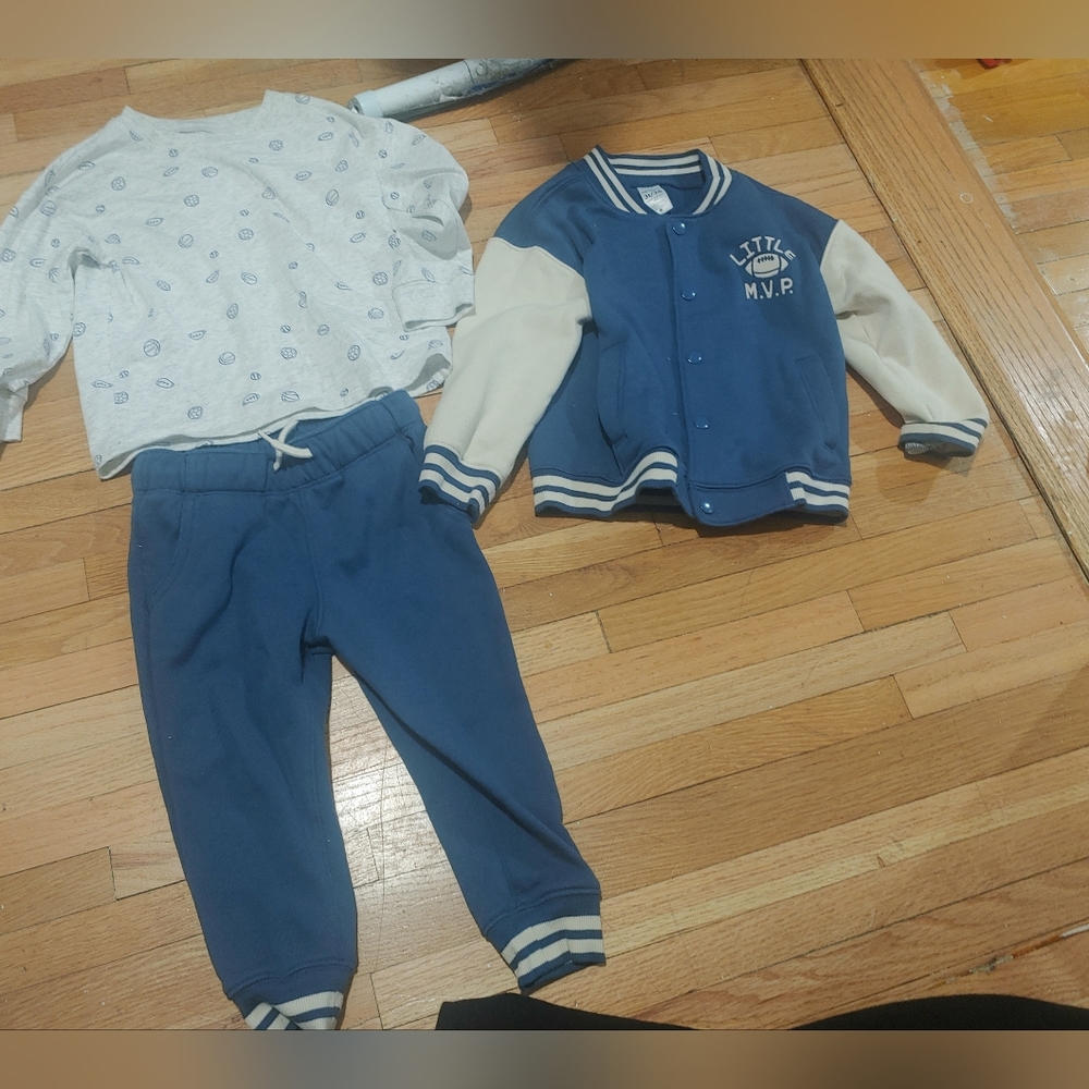 Carter's Boy Little MVP Blue Kids Jogger And Jacket Set / Size 3t